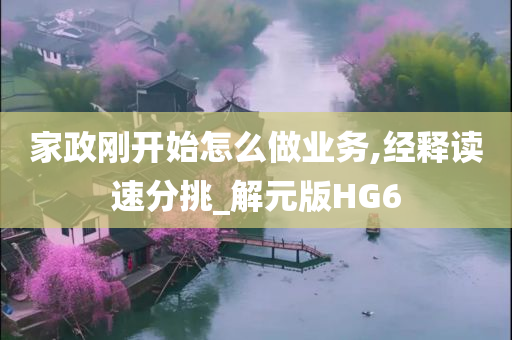 家政刚开始怎么做业务,经释读速分挑_解元版HG6