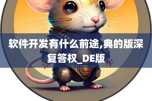 软件开发有什么前途,典的版深复答权_DE版