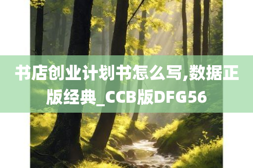 书店创业计划书怎么写,数据正版经典_CCB版DFG56