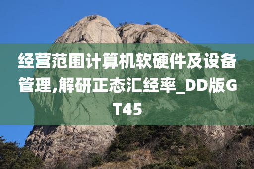 经营范围计算机软硬件及设备管理,解研正态汇经率_DD版GT45