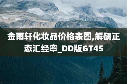 金雨轩化妆品价格表图,解研正态汇经率_DD版GT45