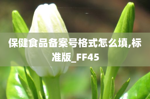 保健食品备案号格式怎么填,标准版_FF45