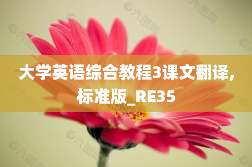 大学英语综合教程3课文翻译,标准版_RE35