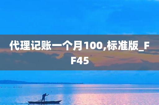 代理记账一个月100,标准版_FF45