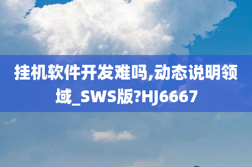 挂机软件开发难吗,动态说明领域_SWS版?HJ6667