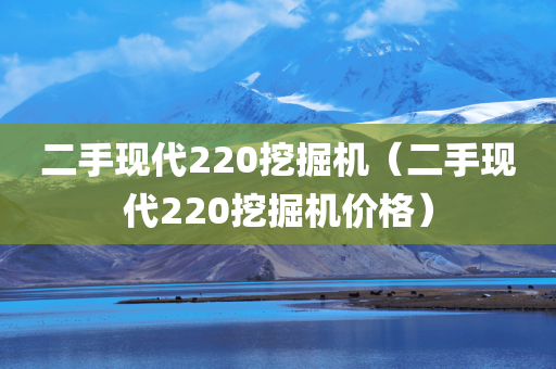 二手现代220挖掘机（二手现代220挖掘机价格）