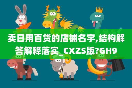 卖日用百货的店铺名字,结构解答解释落实_CXZS版?GH9