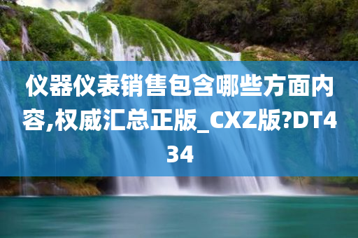 仪器仪表销售包含哪些方面内容,权威汇总正版_CXZ版?DT434