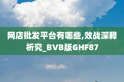 网店批发平台有哪些,效战深释析究_BVB版GHF87