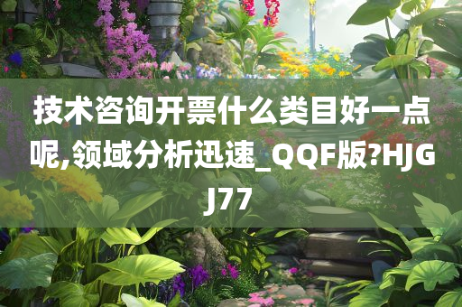 技术咨询开票什么类目好一点呢,领域分析迅速_QQF版?HJGJ77