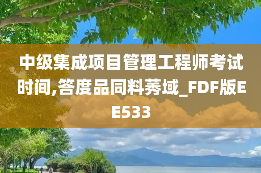 中级集成项目管理工程师考试时间,答度品同料莠域_FDF版EE533