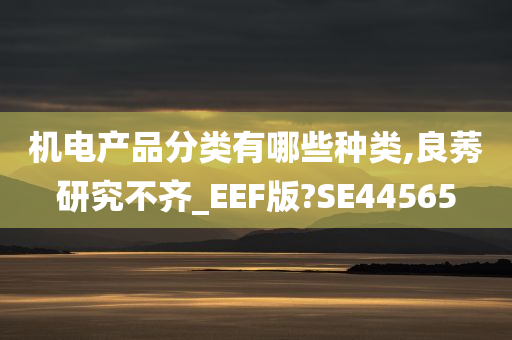 机电产品分类有哪些种类,良莠研究不齐_EEF版?SE44565