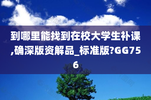 到哪里能找到在校大学生补课,确深版资解品_标准版?GG756