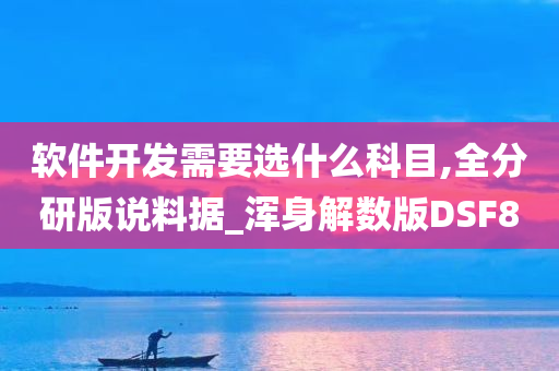 软件开发需要选什么科目,全分研版说料据_浑身解数版DSF8