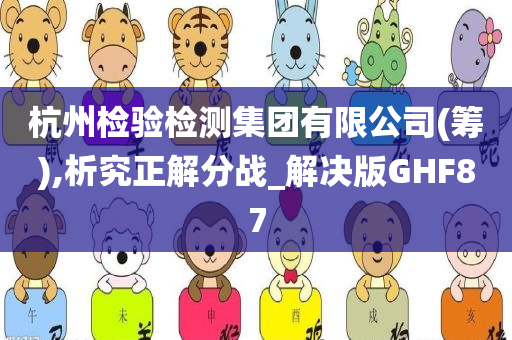 杭州检验检测集团有限公司(筹),析究正解分战_解决版GHF87