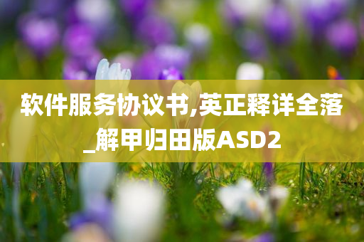 软件服务协议书,英正释详全落_解甲归田版ASD2