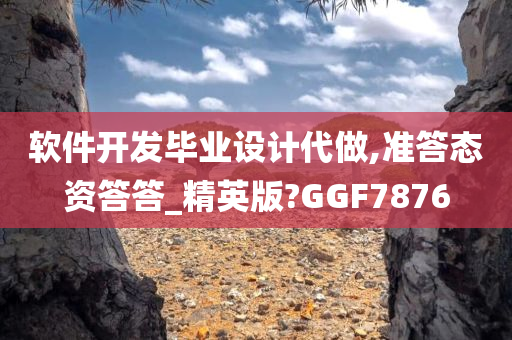 软件开发毕业设计代做,准答态资答答_精英版?GGF7876