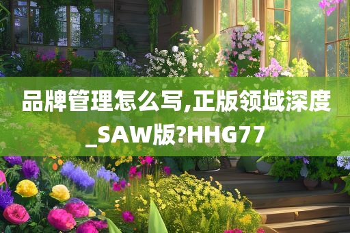 品牌管理怎么写,正版领域深度_SAW版?HHG77