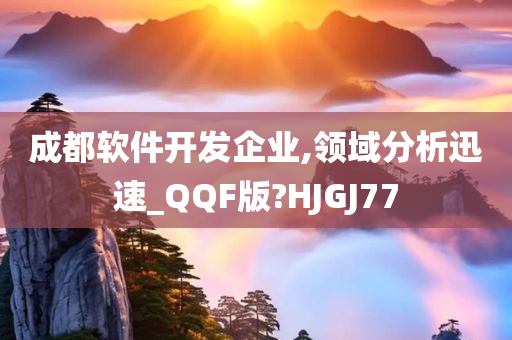 成都软件开发企业,领域分析迅速_QQF版?HJGJ77