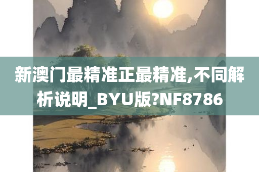 新澳门最精准正最精准,不同解析说明_BYU版?NF8786