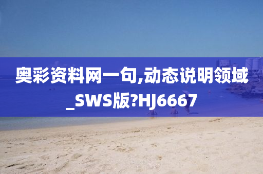 奥彩资料网一句,动态说明领域_SWS版?HJ6667