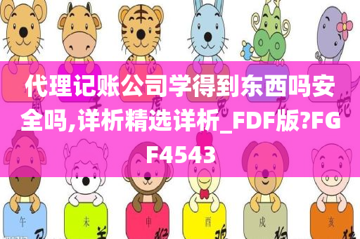 代理记账公司学得到东西吗安全吗,详析精选详析_FDF版?FGF4543