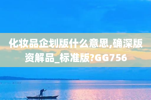 化妆品企划版什么意思,确深版资解品_标准版?GG756