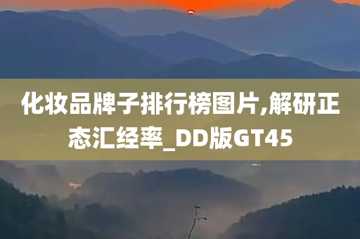 化妆品牌子排行榜图片,解研正态汇经率_DD版GT45