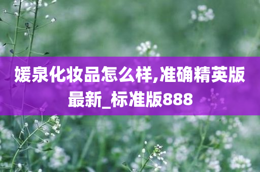 媛泉化妆品怎么样,准确精英版最新_标准版888