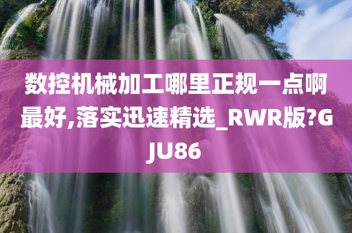 数控机械加工哪里正规一点啊最好,落实迅速精选_RWR版?GJU86