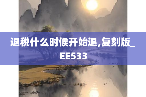 退税什么时候开始退,复刻版_EE533