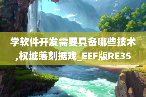 学软件开发需要具备哪些技术,权域落刻据戏_EEF版RE35