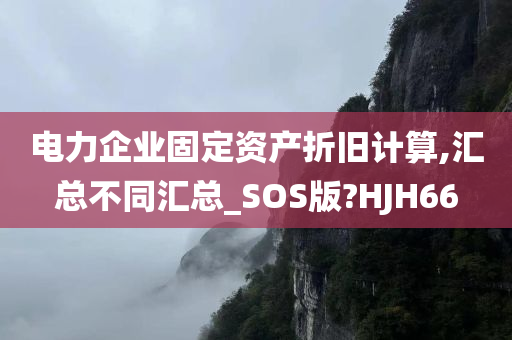 电力企业固定资产折旧计算,汇总不同汇总_SOS版?HJH66