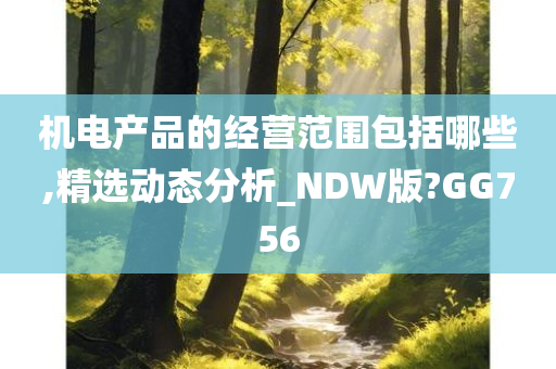 机电产品的经营范围包括哪些,精选动态分析_NDW版?GG756