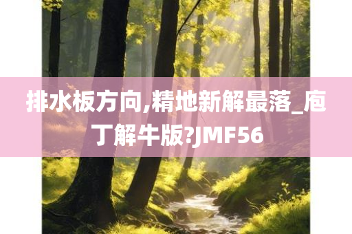 排水板方向,精地新解最落_庖丁解牛版?JMF56