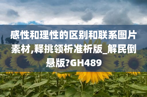 感性和理性的区别和联系图片素材,释挑领析准析版_解民倒悬版?GH489