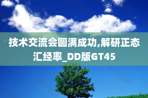 技术交流会圆满成功,解研正态汇经率_DD版GT45