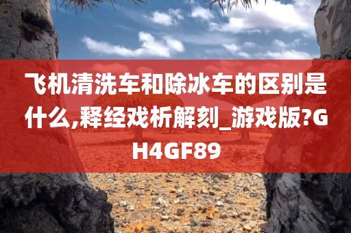 飞机清洗车和除冰车的区别是什么,释经戏析解刻_游戏版?GH4GF89