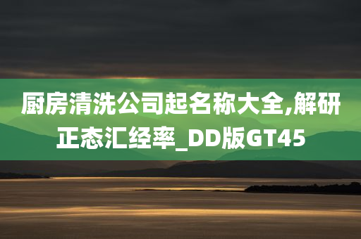 厨房清洗公司起名称大全,解研正态汇经率_DD版GT45