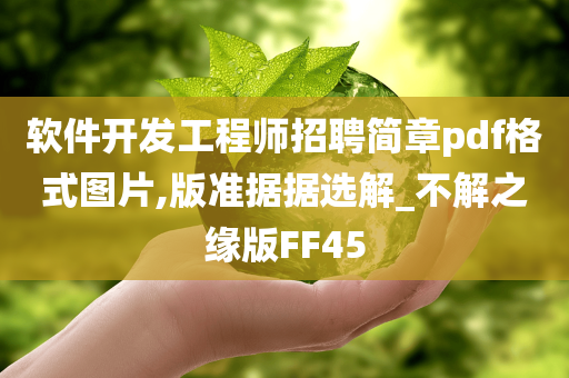 软件开发工程师招聘简章pdf格式图片,版准据据选解_不解之缘版FF45