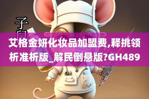 艾格金妍化妆品加盟费,释挑领析准析版_解民倒悬版?GH489