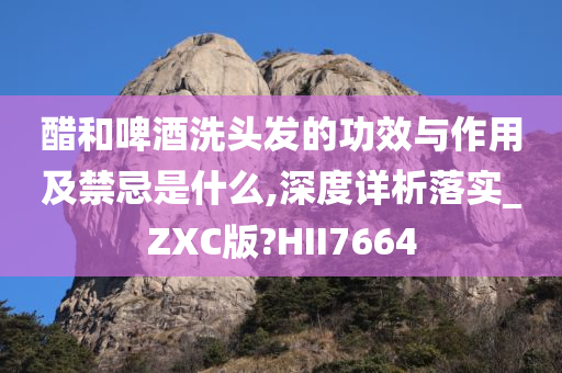 醋和啤酒洗头发的功效与作用及禁忌是什么,深度详析落实_ZXC版?HII7664