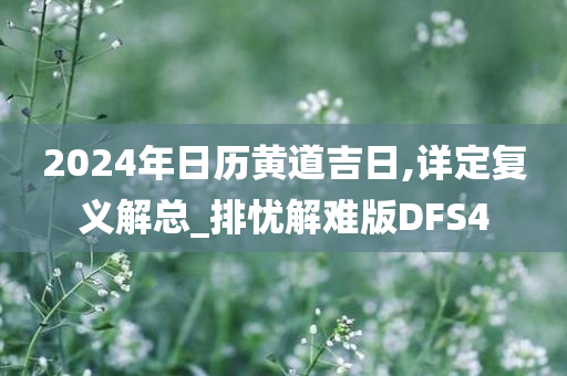 2024年日历黄道吉日,详定复义解总_排忧解难版DFS4