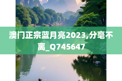 澳门正宗蓝月亮2023,分毫不离_Q745647