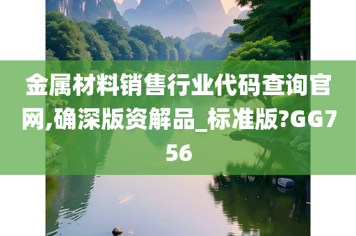 金属材料销售行业代码查询官网,确深版资解品_标准版?GG756