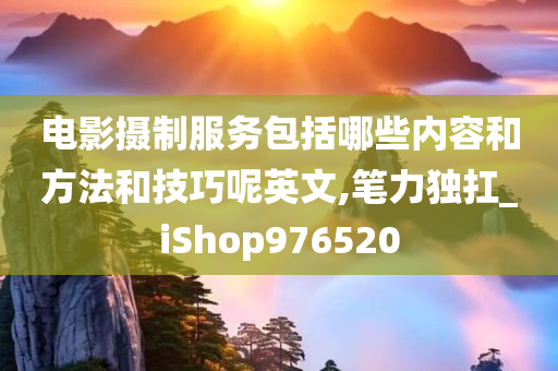 电影摄制服务包括哪些内容和方法和技巧呢英文,笔力独扛_iShop976520