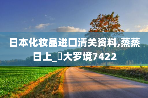 日本化妆品进口清关资料,蒸蒸日上_‌大罗境7422