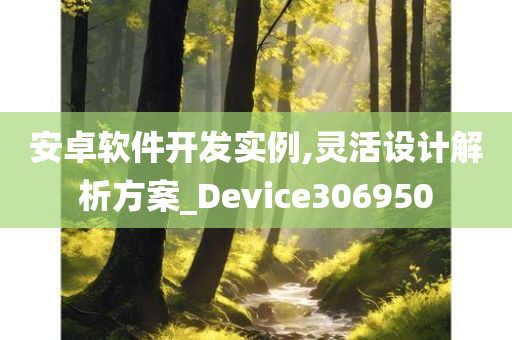 安卓软件开发实例,灵活设计解析方案_Device306950