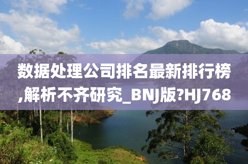 数据处理公司排名最新排行榜,解析不齐研究_BNJ版?HJ768