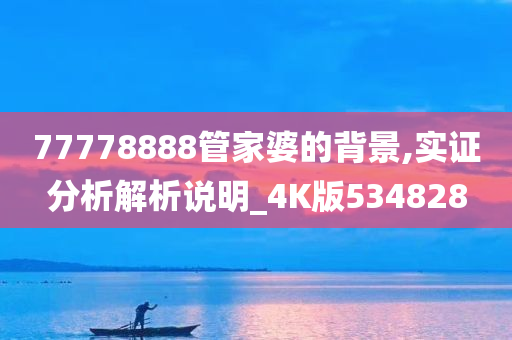 77778888管家婆的背景,实证分析解析说明_4K版534828